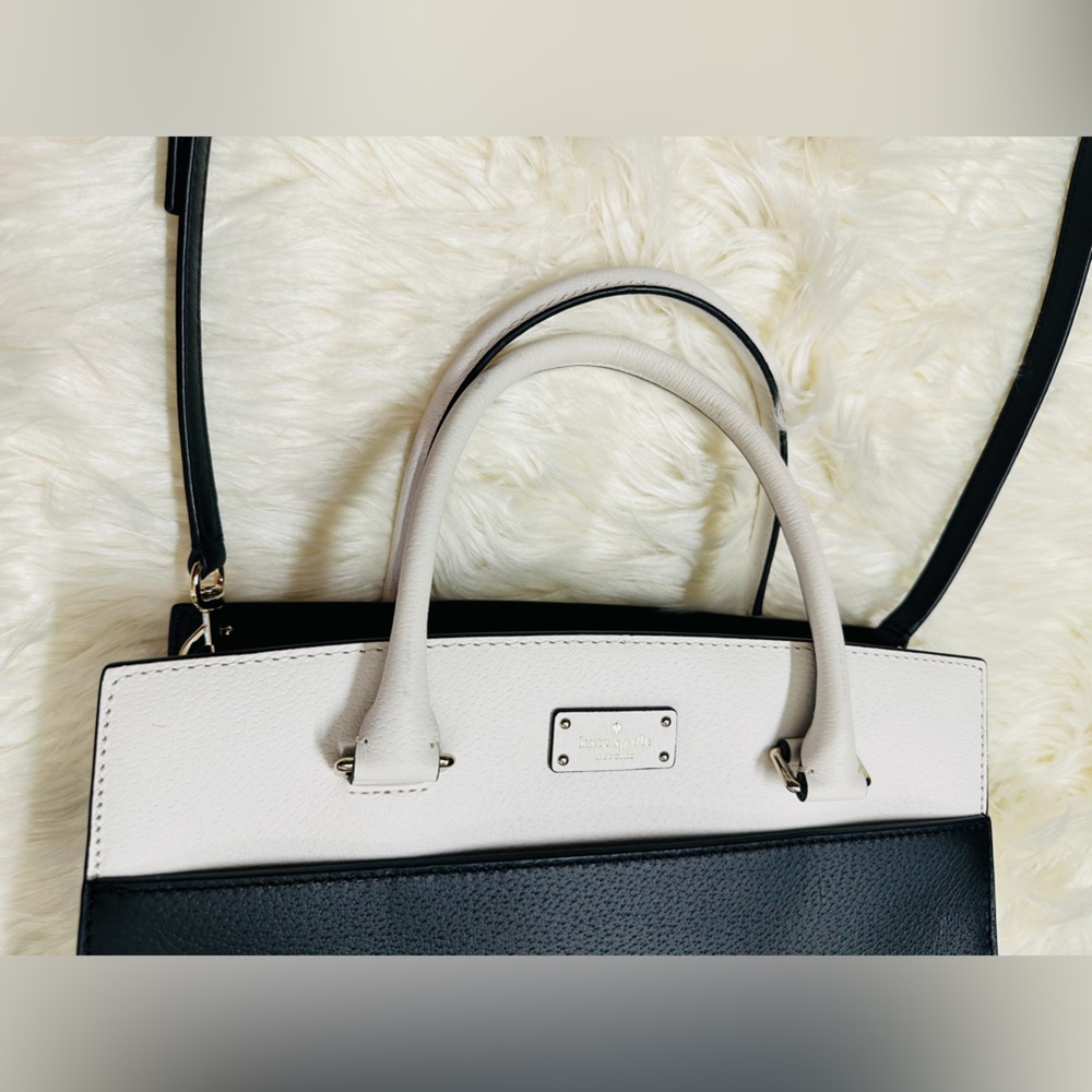 Kate Spade Two-Tone Black and Cream Cedar Street Maise Satchel - Picture 7 of 11